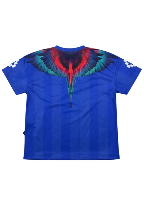 T-shirt bambino blu in nylon MARCELO BURLON | BTH003BLU